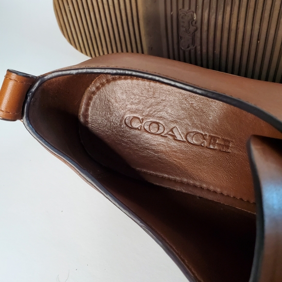 COACH Mens Derby Brown Leather, Laced Shoe, Size 9.5 - Picture 6 of 11